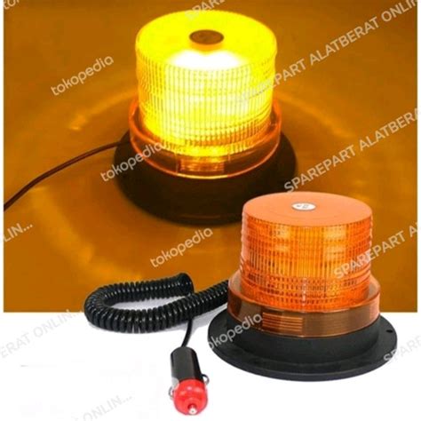 Jual WARNING LIGHT LAMPU ROTARY ROTATOR SIRENE STROBO LED 12V 24V 3