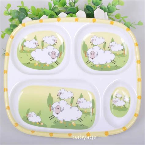 2017 Children Separate Divided Food Trays Tableware Plate Cartoon Child ...