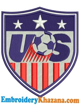 Embroidery Design USA Soccer Team Logo | Instant Download