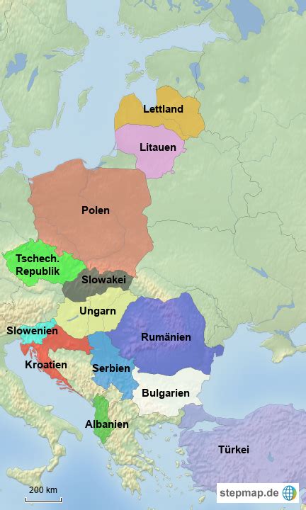 StepMap Osteuropa Landkarte für Deutschland