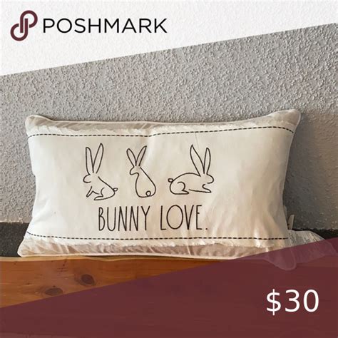 Rae Dunn Bunny Love Pillow Rae Dunn Dunn Bunny