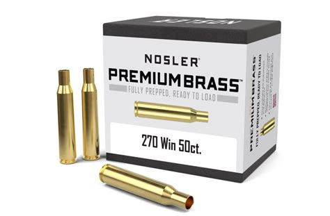 Nosler 270 Win Premium Brass 50 Count [no Tax Outside Texas] Kir Ammo