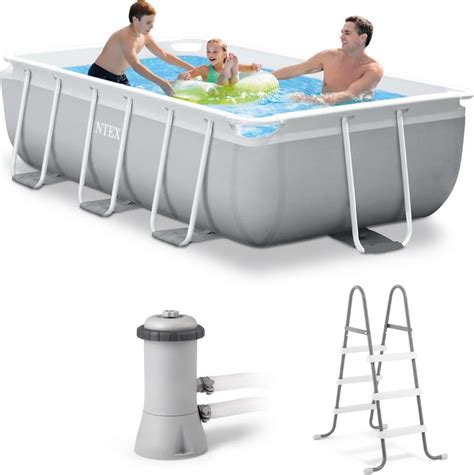 Piscine Intex Prism Frame 300 X 175 X 80 Cm Avec Pompe Avec Ladder