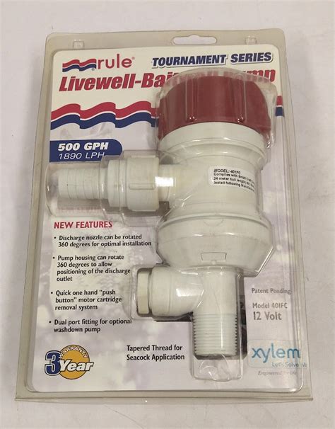 Rule Fc Gph Livewell Baitwell Pump Max Marine Outlet