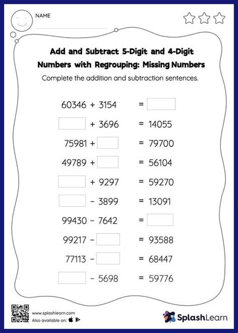 Add And Subtract Digit And Digit Numbers With Regrouping Missing