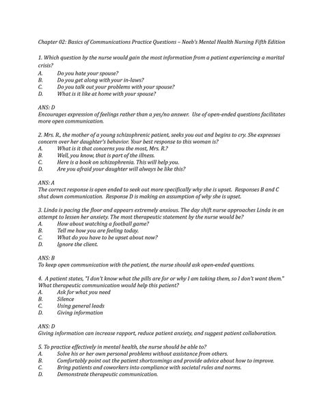 Chapter 02 Basics Of Communications Practice Questions Neebs Mental