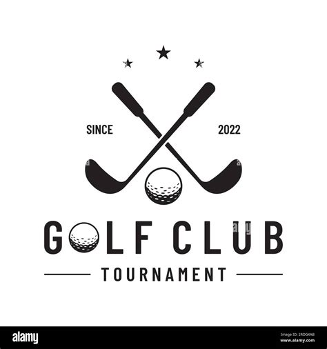 Golf ball and golf club logo. Logo for professional golf team, golf