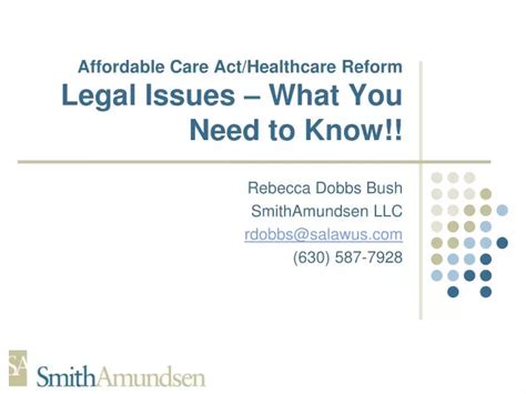 Ppt Affordable Care Acthealthcare Reform Legal Issues What You