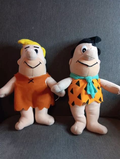 Fred Flintstone And Barney Rubble Vintage Soft Toy Plush 1983 Hanna Barbara £950 Picclick Uk