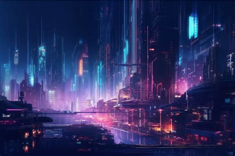 Neon city cyberpunk. Generate Ai