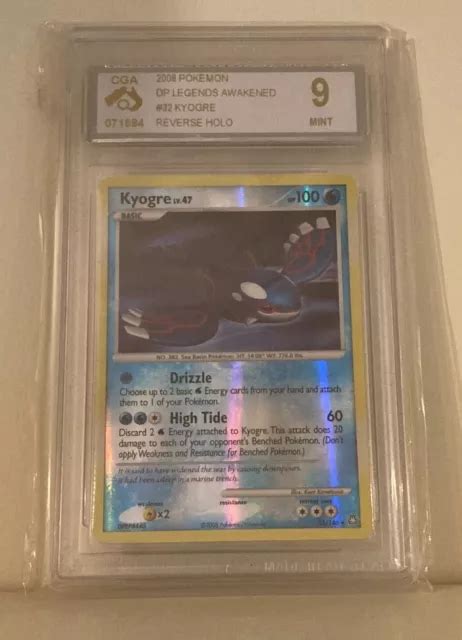 Pok Mon Dp Legends Awakened Kyogre Reverse Holo Cga Mint