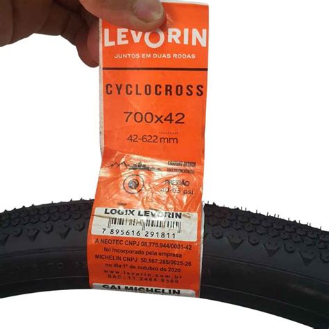 Pneu 700x42 Levorin Cyclocross 42 622 TT 65 PSI LOJA NA PISTA