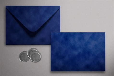 Blue Velvet Invitation Envelope | MLS Custom Invitations & Event Stationery