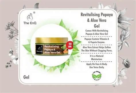 The Enq Revitalising Papaya Aloe Vera Gel Packaging Size 50 Gm At Rs