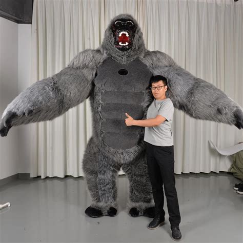 Fantasia Inflável King Kong Para Adultos Pelúcia Mascote Animal