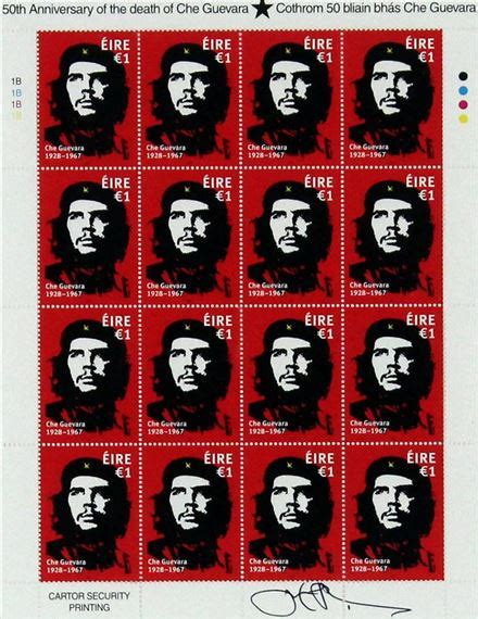 Jim Fitzpatrick Che Guevara Stamp Sheetlet MutualArt