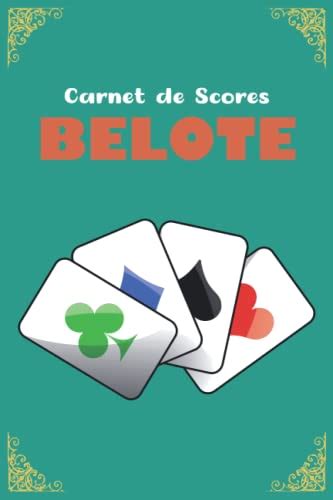 Carnet De Score Belote Carnet Pour Noter Vos Points Jeux De Cartes By