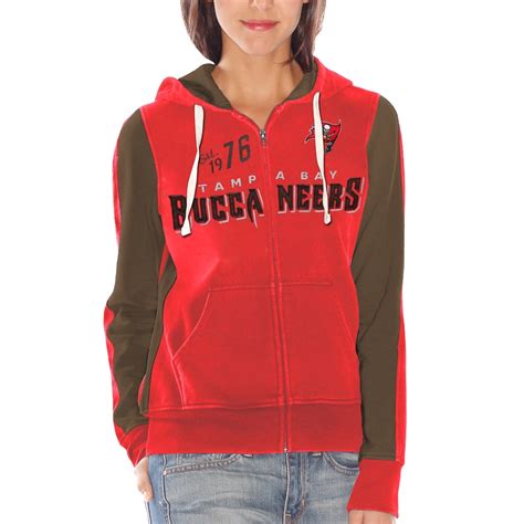 Tampa Bay Buccaneers Womens Point After Full Zip Hoodie - Red