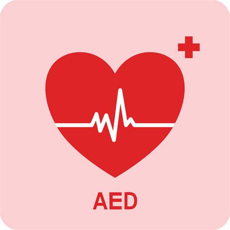 Aed icon with heart on white background. 10688165 Vector Art at Vecteezy