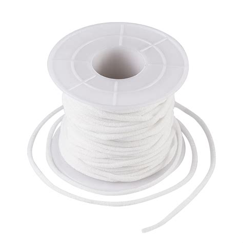 1 Roll White Flat Nylon Elastic Round Cords Jewelry Crafting Thread String 2~3mm Ebay