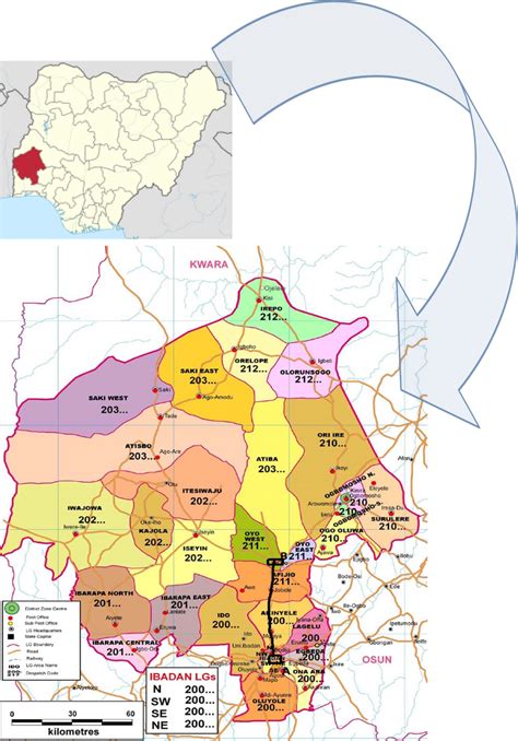 The map of Oyo State, Nigeria showing the location of the case ...