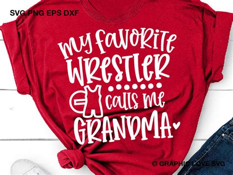 Wrestling Grandma Svg My Favorite Wrestler Calls Me Grandma Etsy