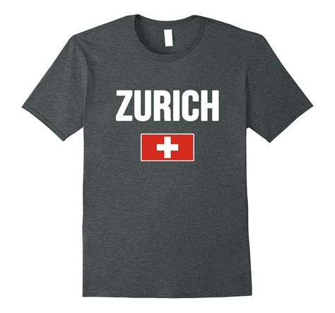 ZURICH T Shirt Swiss Flag Switzerland Tee Travel Souvenir 4LVS 4loveshirt