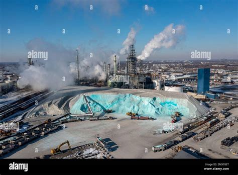 Detroit Michigan Piles Of Salt At The Detroit Salt Companys