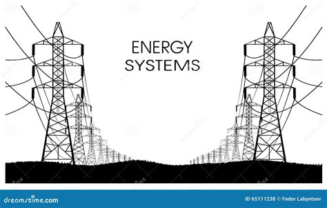 Lines Of Electricity Transfers On A White Background Stock Vector ...