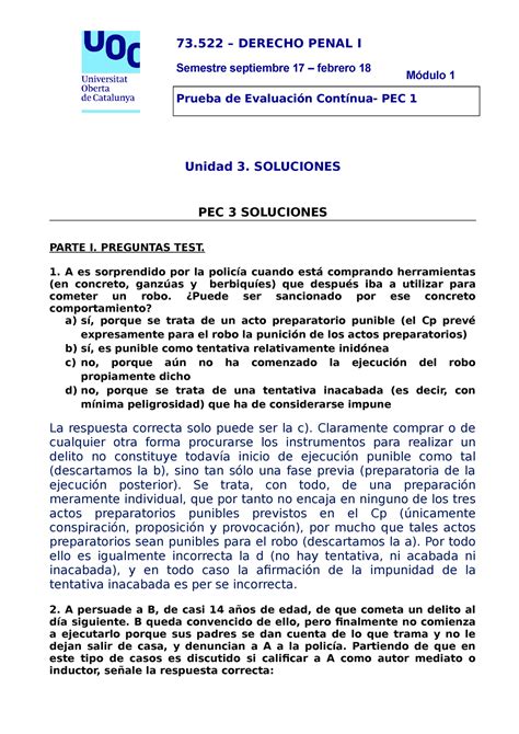 73522 So PEC 1 2017 D Penal I Practica de Evaluación continua 73