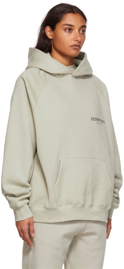 Essentials Essentials Ssense Exclusive Green Pullover Hoodie Editorialist