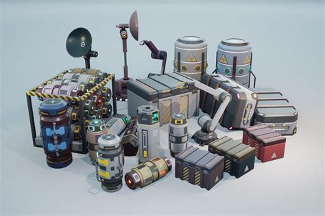 Scifi Props Pack1 3d Props Unity Asset Store