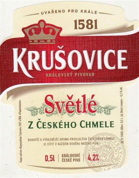 Пиво “Krušovice” начали варить в Украине | Сайт №1 про пабы, бары ...
