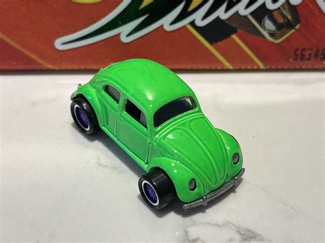 RARE Hot Wheels Treasure Hunt VW Beetle Bug Loose MINT BRIGHT NEON GREEN EBay