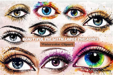 Beautiful Eye with Large Eyelashes Graphic by Dollar Dynasty · Creative ...