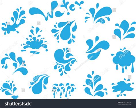 Water Splash Vector Stock Vector (Royalty Free) 657281188 | Shutterstock