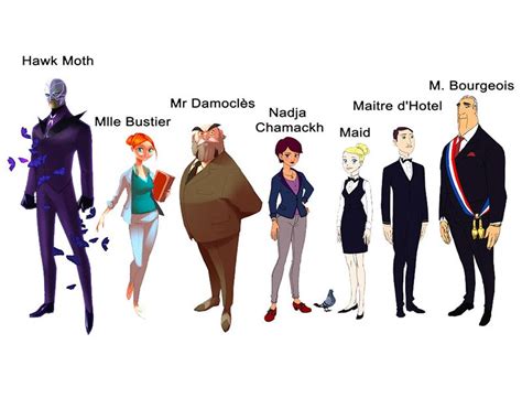 Miraculous Ladybug characters by height | Баго, Пары дисней, Картинки