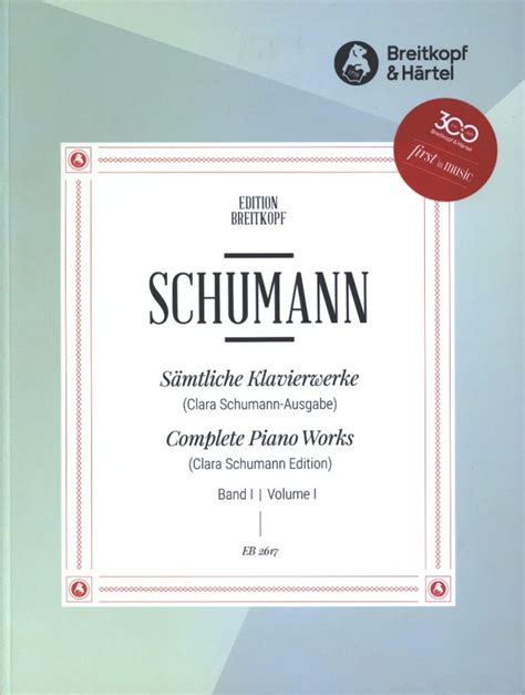 Sämtliche Klavierwerke 1 Von Robert Schumann Im Stretta Noten Shop Kaufen