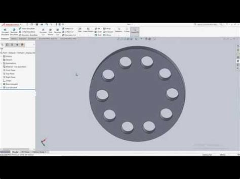 Circular Pattern Solidworks Tutorial Youtube