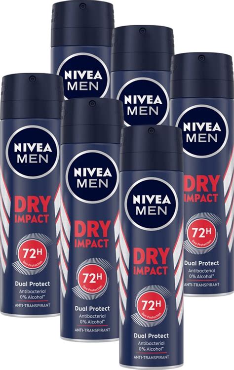 Nivea Men Dry Impact Anti Transpirant Spray Uur Bescherming Met