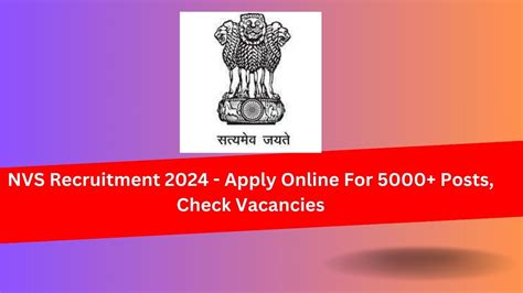 Nvs Recruitment Apply Online For Posts Check Vacancies