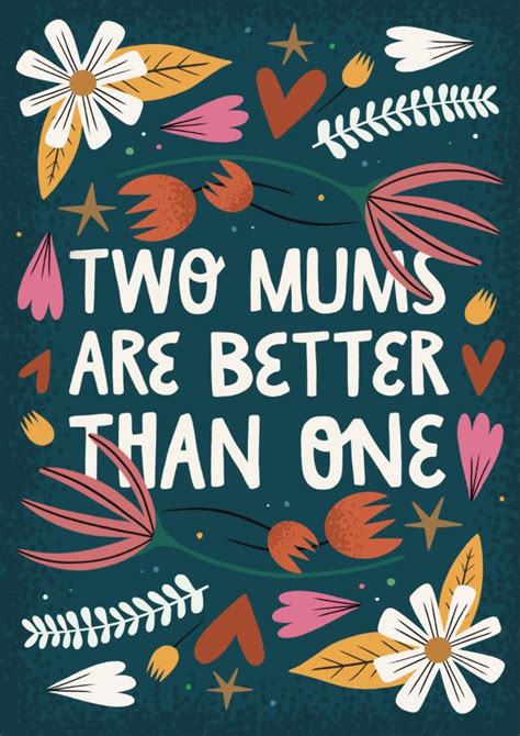 Two Mums And Better Than One Cute Mothers Day Card Thortful