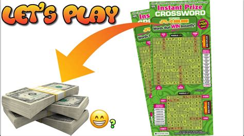 2 MILLION INSTANT PRIZE CROSSWORD SCRATCH OFF TICKETS YouTube