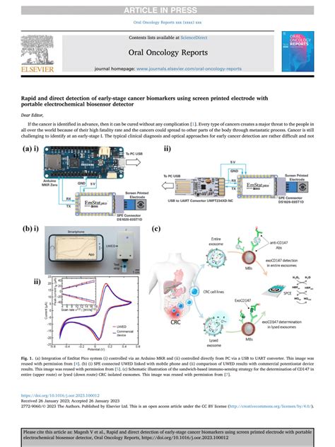 Pdf Rapid And Direct Detection Of Early Stage Cancer Biomarker Using