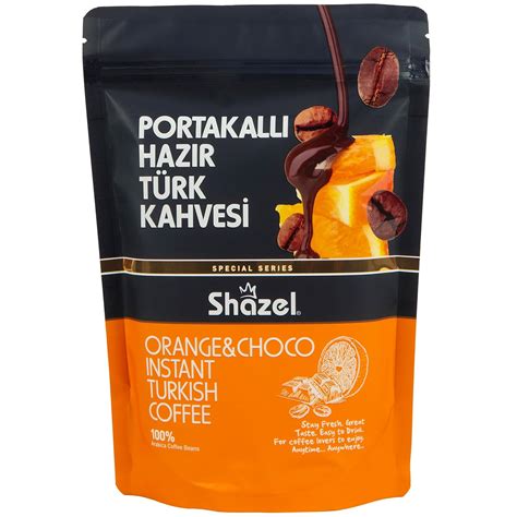 Amazon.com : Shazel Chocolate & Orange Instant Turkish Coffee - 200g ...