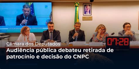 Audiência pública debateu retirada de patrocínio e decisão do CNPC