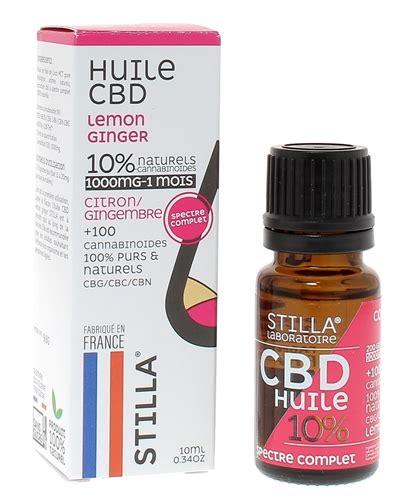 Huile Cbd Citron Gingembre Stilla Produit Anti Stress