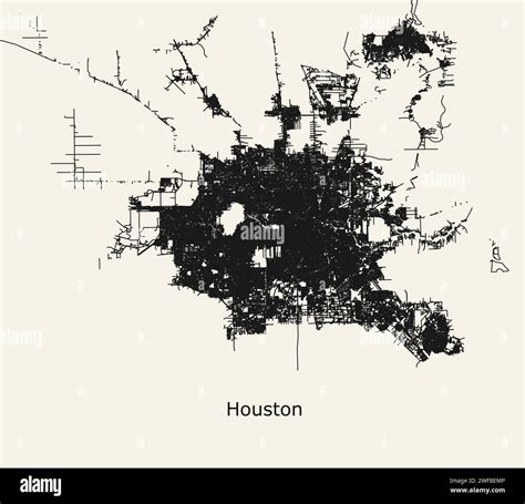 City road map of Houston, Texas, USA Stock Vector Image & Art - Alamy