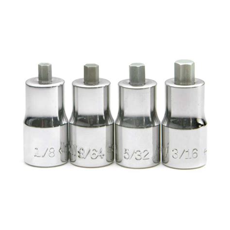 Williams JHWWSM 4TRC Stubby Hex Bit Socket 1 4 Drive Set 4 Piece