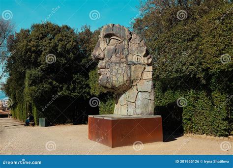 Tindaro Screpolato Sculpture In Boboli Gardens Florence On October